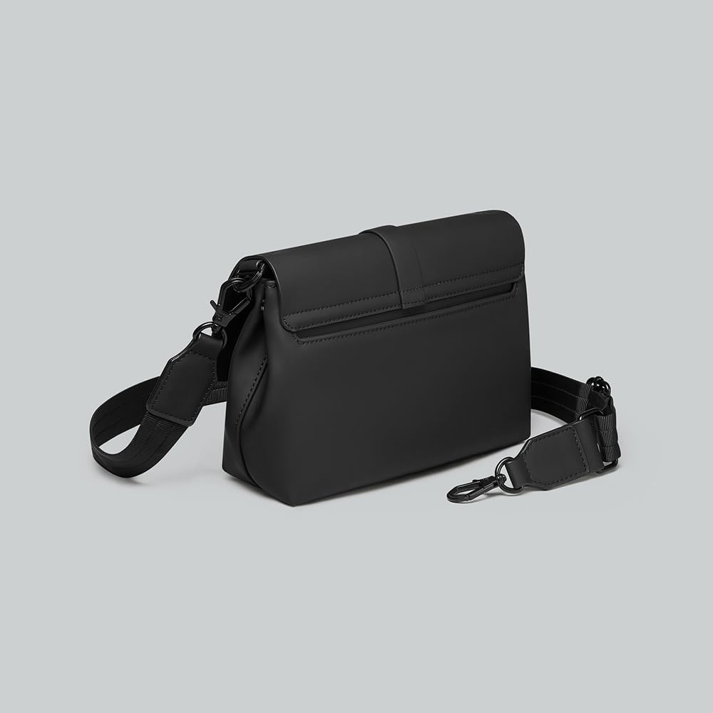 Gaston Luga Borsa A Tracolla Nero CB100, Donna, Impermeabile, Tinta Unità