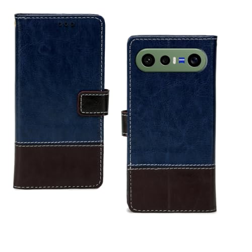 Image of amazon basics Vivo X300FE 5G Flip Cover | Card Pockets Wallet & Stand | Flip Cover for Vivo X300FE 5G (Blue Coffee)