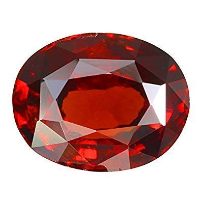 Grenat hessonite 5,25 carats, pierre naturelle gommée pour création de bijou sur mesure