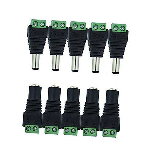 FUTUREORYY 5 Szt. Zasilacz Adapter gniazda kablowego wtyczka złącza gniazdo zasilania złącze zasilania prądem stałym złącze jacka złącza 12v