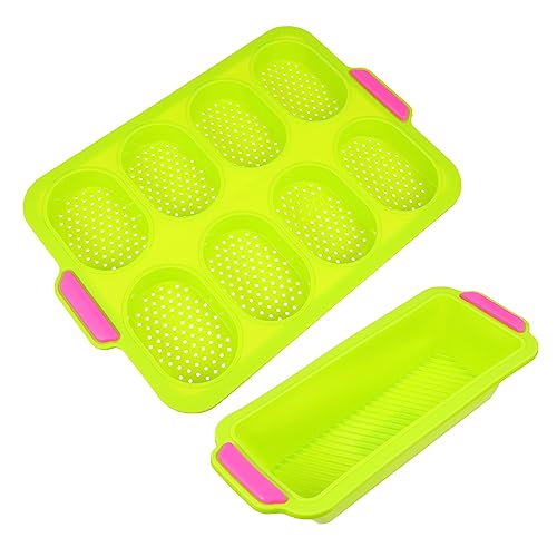 Garneck 2pcs Non-stick Silicone French Bread Baking Molds Versatile Baking Tools for Homemade and Loaves Easy Release and Cleanup for Family and Friends