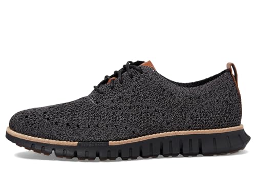 Cole Haan Mens Zerogrand Remastered Stitchlite Wing Tip Oxford, Magnet/Black, 9-M US