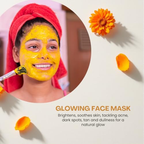 Image of Kasturi Haldi Powder for Face - 50 Gms | Wild Turmeric | Kasturi Manjal for Glowing Skin | Organic Haldi Turmeric Powder for Face & Body | For De-tan, Dark Spots, Acne Control