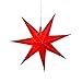 Produktbild Dekohelden24 Adventsstern aus Kunststoff zum aufklappen, Ø 45 cm mit 7 Spitzen, in der Farbe rot, inkl. LED Beleuchtung und Adapter, für Innen und Außen geeignet.
