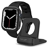 Spigen Thin Fit Case and S350 Apple Watch Stand Designed for Apple Watch Series 9/8/7 (45mm) - Black