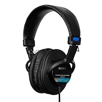 Sony MDR-7506 Studio-Monitor-Kopfhörer, geschlossen, kabelgebunden, 10 Hz-20 kHz, 63 Ohm, leichtes, faltbares Design (227 g), ideal für Studioaufnahmen und -abmischungen, inkl. Tasche, schwarz