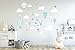madras24 Etiqueta de la Pared Pegatinas de Pared Pegatinas para niños Globo Globos Nubes Nube Habitación para niños salón jardín de la Infancia Escuela decoración Sala de Estar