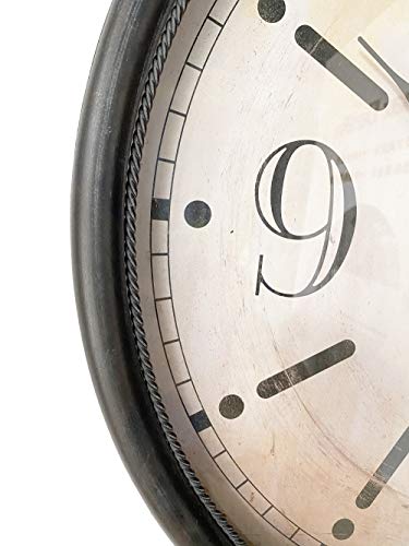 Large Pocket Watch Metal Wall Clock With Antique Frame For Living Room Decor, Oversized Farmhouse Wall Clock Decor, Silent Non-Ticking Battery Operated 23.5" X 30" #TOP4