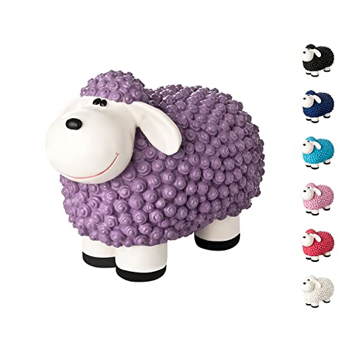 VERDOBA Mouton en Résine, Statue Animal pour Jardin, Animaux Extérieur, Déco et Décoration Extérieure (Violet Pastel)