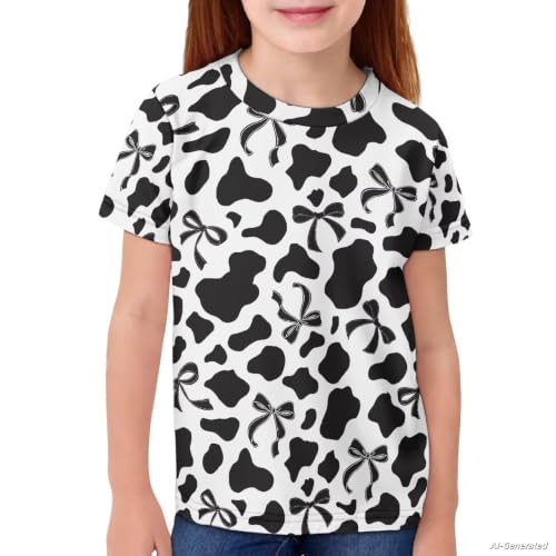Image of Renewold Kids Novelty T-Shirt for Girls Boys Short Sleeve Crewneck Summer Tee Soft Breathable Graphic Shirt for Age 2-16