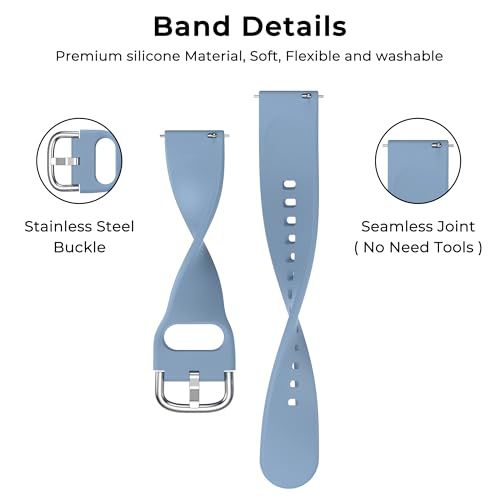 Image of Tobfit 18mm Silicone Watch Strap Compatible for Titan, Timex, Casio, Sonata,HMT etc,Quick Release Sport Loop Colorful Strap
