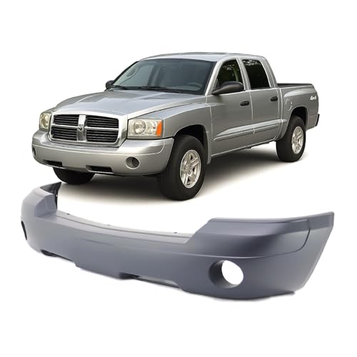 Image of FitParts Compatible with Dodge Dakota 2005-2007 Front Bumper Cover | Primed, With Fog Light Holes, Without Parking Sensor Holes, Ready to Paint, OEM 5JL35TZZAF, CH1000444