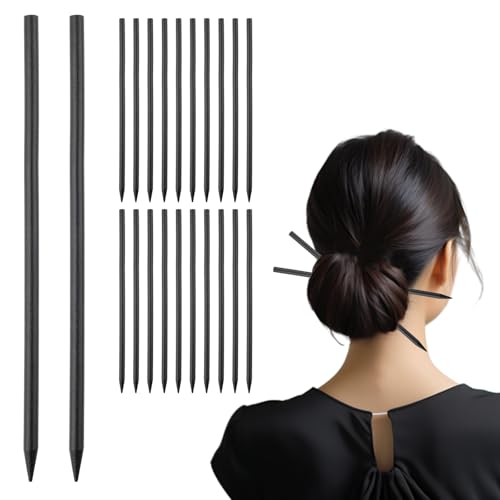 22Pcs Hair Sticks for Buns Black Chinese Hair Chopsticks for Women Chinese Wood Chop Sticks for Hairs Styling Long Chopsticks for Women Hairs Accessories