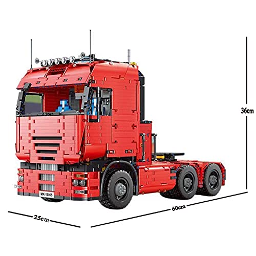 Mould 19005 Technik LKW, Truck Bausteine Model aus 4585 Teilen, Groß Lastwagen Bauset mit 2.4G Fernbedienung und 7… – Bild 8