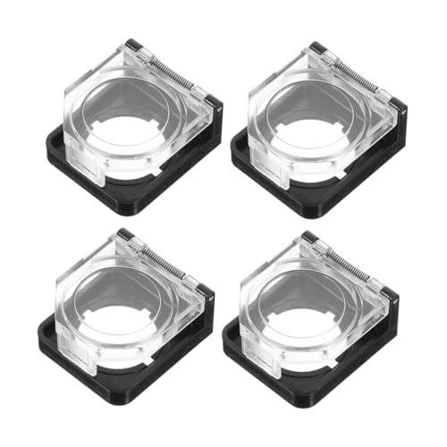 Holibanna Start Button Protective Cover Kit 4pcs Button Switch Safety Cap for Car Engine