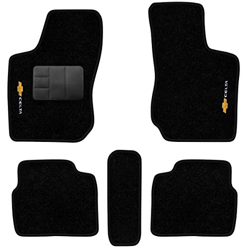 Jogo de Tapete em Carpete para GM Celta 2014 Logo Bordado