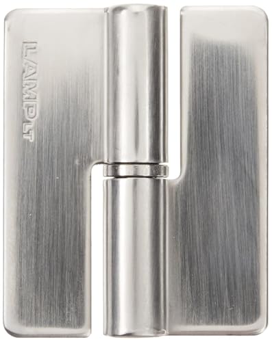 Charnière inox 304 poli miroir à souder pour ouvrant gauche de 40mm