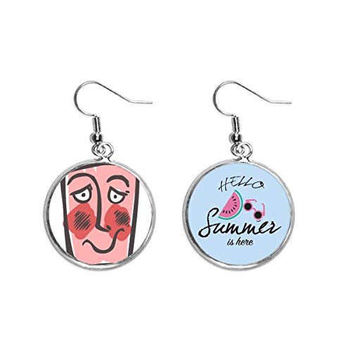 Pendientes de sandía abstractos ideales para looks de terraza y playa