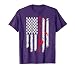 Vintage Fishing Clothes American Flag Bass Fishing T-Shirt