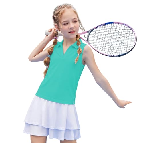 T-Shirt Fille et Haut de Sport Rose en Coton Léger pour Enfant de 4 à 12 Ans
