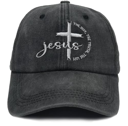 Gorra de béisbol ajustable bordada Christian Jesus Cross miniatura 1