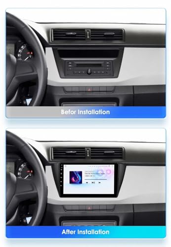 Pantalla de coche con Carplay y Android Auto para Skoda Fabia 3 2015-2019, Bluetooth 2G+32G 2