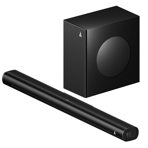 Image of boAt Aavante 2.1 1650, 160W Signature Sound, 2.1-Channel with Wireless Subwoofer, BT v5.4, Multiple Ports, EQ Modes, Bluetooth Sound bar, Home Theatre Soundbar Speaker (Premium Back)
