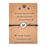 Dog Memorial Gifts for Loss of Dog Pet Paw Bracelet for Women Men Friendship Present for Best Friends Bereavement Gifts for Dogs Cat Passing Away Gift Pet Loss Sympathy Gift for Dogs Lovers Bracelets
