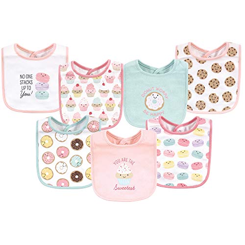 Image of Hudson Baby Unisex Baby Cotton Bibs, Sweetest Cupcake, One Size