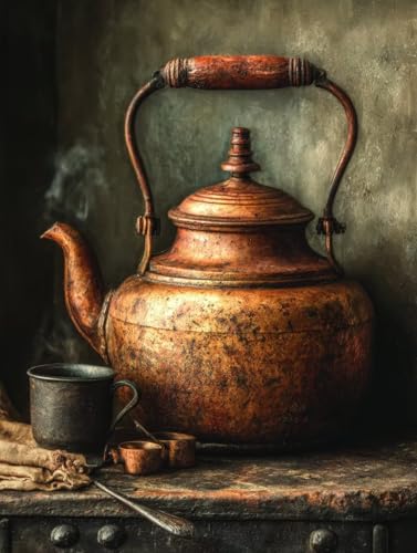 Diamond Art Kits Adults Teapot, 5D Diamond Painting Kit Abstract, DIY Cross Stitch Kits for Adults, Full Drill Crystal Art and Crafts Picture, Hobbies for Women, Room Decor Gifts 12x20in X-4282