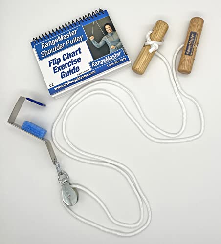 Rangemaster Over The Door Shoulder Pulley │ Physical Therapy Shoulder Tool │ Helps Enhance Range Of Motion For Shoulder Pain And Surgery Recovery │ Metal Bracket Door Attachment #TOP1