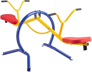 Gym Dandy 360° Spinning Teeter Totter Seesaw - Safe Indoor/Outdoor Kids Playground for Ages 3-12
