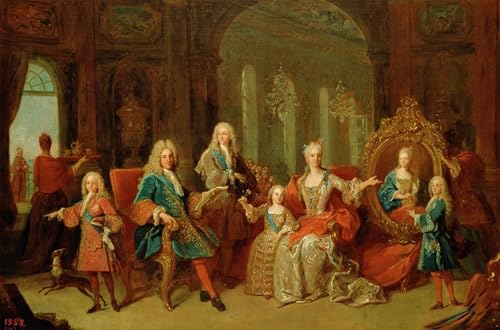 Tableau impressions d'art mural de la famille de Bourbon par Jean Ranc 60x90cm