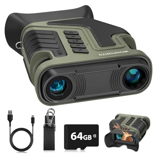 WOSPORTS 4K Night Vision Goggles - 48MP Photo, up to 80x Magnification, 10X Optical & 8X Digital Zoom, 1015FT Vision, 3" Screen, 5000mAh Rechargeable Battery, Outdoor Camping, Survival, Gift for Men