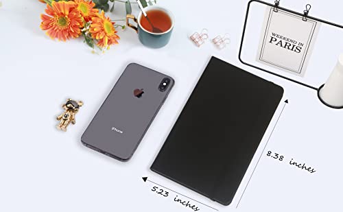 Superbowell A5 Hardcover Executive Notebook With Premium Pu Leather, College Ruled/Lined Journal,Elastic Band And Expandable Pocket,5.23 X 8.38 Inches, 100Gsm Thick Paper,160 Pages. (Ruled,Black) #TOP1