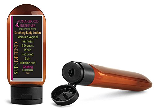 Treats Vaginal Sweating/Controls Wetness and Chafing/Womanhood Freshener/Organic Natural Healing/Soothing Body Lotion