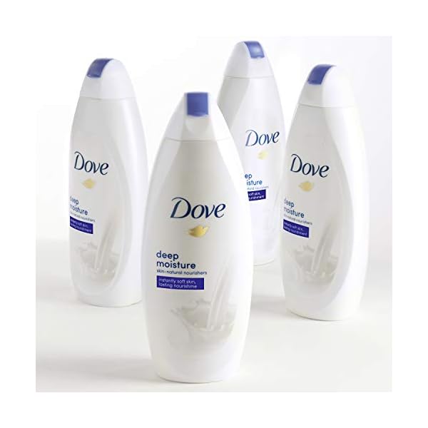 Dove Deep Moisture Body Wash For Dry Skin Moisturizing Body Wash Transforms Even The Driest Skin In One Shower , 22 Fl Oz (Pack of 4)