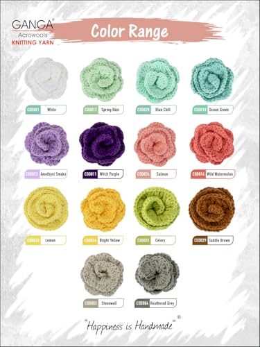 Image of Ganga Acrowools Cotton Delight, Dk Weight Cotton Yarn, Oekotex Class L Certified 100G, 169M COD023 Amethyst Smoke, Pink