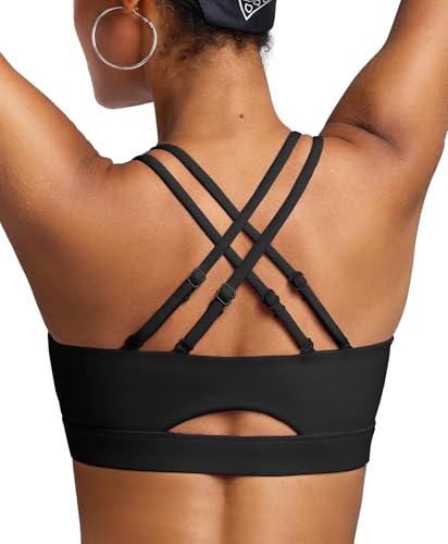 BRXL Sports Bras with Sewn in Pads Adjustable Strappy Running Workout Bra - image 1