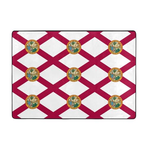 EdWal Florida-Staatsflaggen-Druck, großer Teppich, Flanellmatte, für den Innenbereich, für...