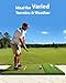 6x4FT 21-45mm Dual-Turf Golf Hitting Mat with Ball Tray, Thickened Golf Mat with 9 Hitting Holes, Practice Mat with Alignment Aid for Realistic Indoor Outdoor Practice, Professional Golf Training Aid