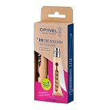 Opinel Scyzoryk nr 10, z korkociągiem i podnośnikiem do kapsli, ze stali nierdzewnej, z uchwytem bukowym, długość ostrza: 10 cm, 254651, brązowy