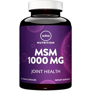 MRM Nutrition MSM 1000mg | Methyl-sulfonyl-Methane Capsules | Joint Health | Hair + Skin + Nails | Bioavailable Form of…