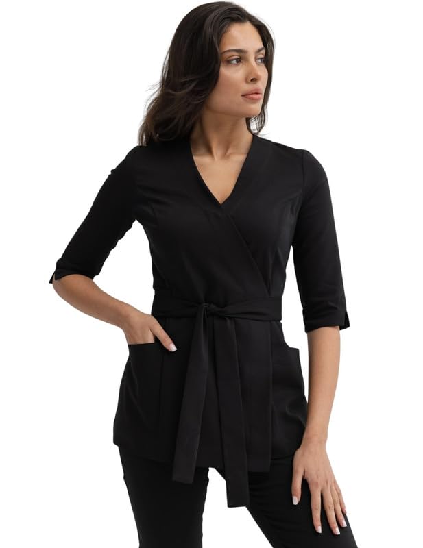Casacca da donna Rosalie per il medico e la cura – Casacca moderna e confortevole con cintura regolabile – Abbigliamento medico professionale