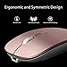 immagine 2Mouse Wireless Ricaricabile, Coener Senza Fili Silenzioso 2,4G 1600DPI Mouse Portatile da Viaggio Ottico con Ricevitore USB per Windows 10/8/7/XP/Vista/PC/Mac (Oro Rosa)