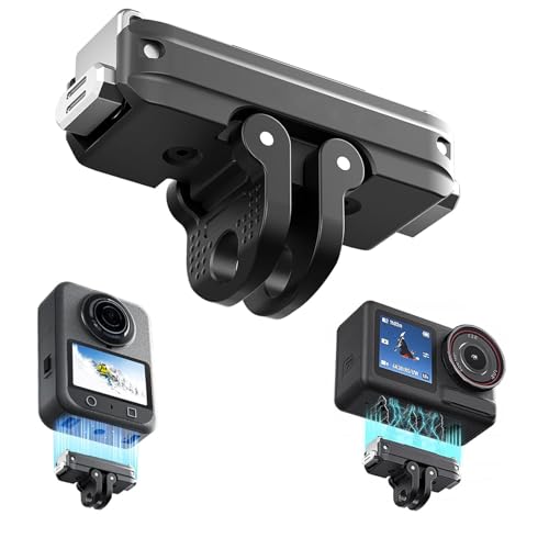 Magnetic Quick Release Adapter Mount for DJI Osmo Action 5 Pro Accessories, Aluminum Alloy Folding 2-Prong Expansion Bracket with 1/4" Threaded Snap-On Metal Base Holder for DJI Osmo 360/Action 4/3 by Gaekol - Used condition - US$7.77