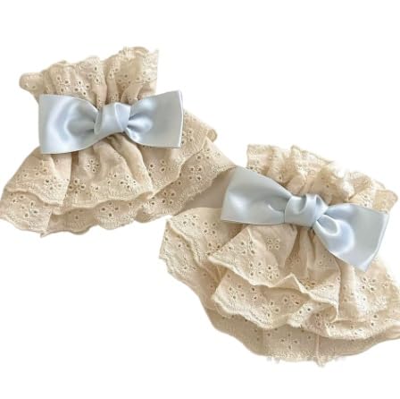 Lolita Lace Gloves Lace Wrist Cuffs Ruffle Cuffs Wrist Tea Party Gloves Lolita Costume Accessories for Wedding