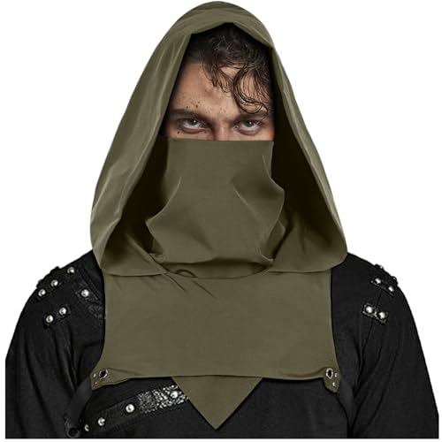 keland Cyberpunk Pícaro Cowl Capucha Bufanda Capa Gótica con