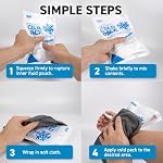 Instant Cold Pack, Medium Packs (7.5" x 4.5") - Ready First Aid, Provides fast Relief for Bruises, Swelling, Muscle Spasm, Pain, Headaches, Minor Ice Packs for Injuries (7.5" x 4.5", Case of 6)