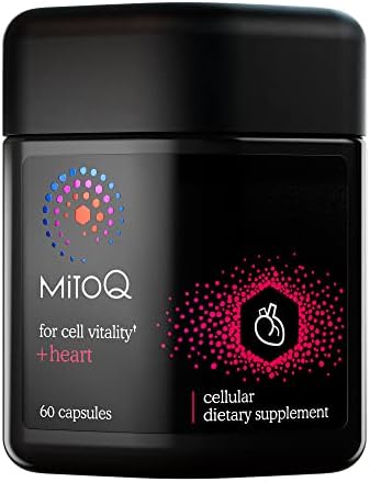 MitoQ Heart Premium CoQ10 Antioxidant - Contains Magnesium, L-Carnitine & Vitamin D3 - Supports Circulatory Health, Healthy Blood Circulation Within Normal Limits and Cellular Health - 60 Capsules